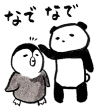 Tired penguin meets Calligraphy's Panda sticker #11637637