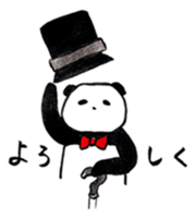 Tired penguin meets Calligraphy's Panda sticker #11637642