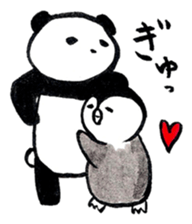 Tired penguin meets Calligraphy's Panda sticker #11637643