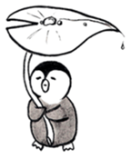 Tired penguin meets Calligraphy's Panda sticker #11637656