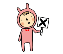 rabbit suit NANA-chan sticker #11638685
