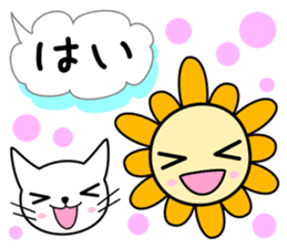 Cute balloon [ Cat & Flower ] sticker #11639634