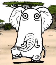 a white elephant sticker #11640753