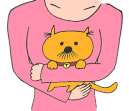 strange nose cat sticker #11640877