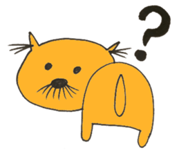 strange nose cat sticker #11640899