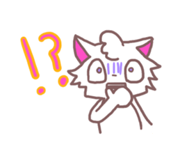 Sticker of cat to convey feelings sticker #11641078