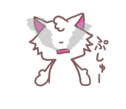 Sticker of cat to convey feelings sticker #11641083