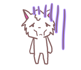 Sticker of cat to convey feelings sticker #11641084