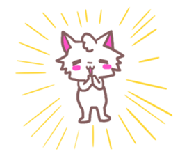 Sticker of cat to convey feelings sticker #11641090