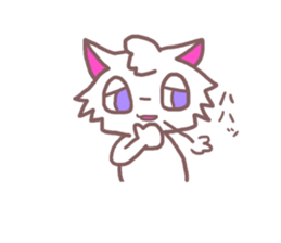 Sticker of cat to convey feelings sticker #11641093