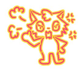 Sticker of cat to convey feelings sticker #11641097
