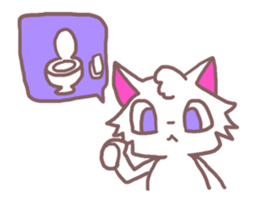 Sticker of cat to convey feelings sticker #11641100