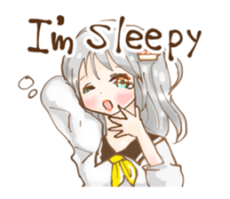 Girl who loves sushi hello sticker #11642152