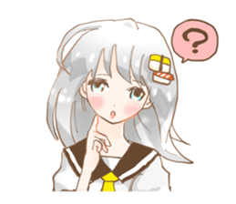 Girl who loves sushi hello sticker #11642158