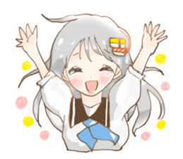 Girl who loves sushi hello sticker #11642160