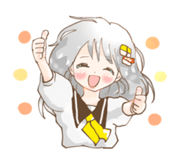 Girl who loves sushi hello sticker #11642164