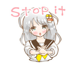 Girl who loves sushi hello sticker #11642170