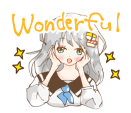 Girl who loves sushi hello sticker #11642172