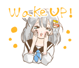 Girl who loves sushi hello sticker #11642175