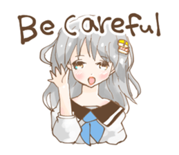 Girl who loves sushi hello sticker #11642177