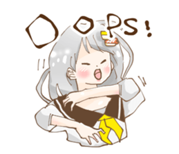 Girl who loves sushi hello sticker #11642178