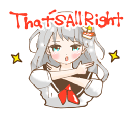 Girl who loves sushi hello sticker #11642180