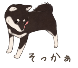 Black Mame Shiba . part2 sticker #11642625