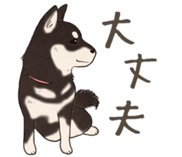 Black Mame Shiba . part2 sticker #11642636