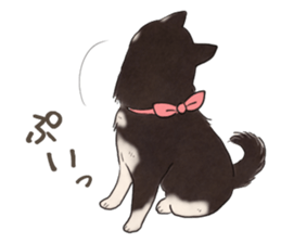 Black Mame Shiba . part2 sticker #11642640
