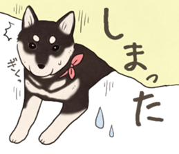 Black Mame Shiba . part2 sticker #11642644