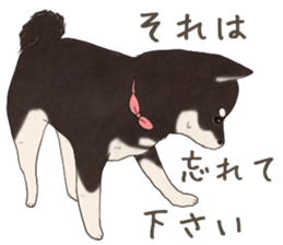 Black Mame Shiba . part2 sticker #11642651
