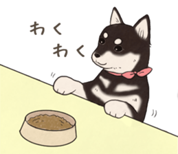 Black Mame Shiba . part2 sticker #11642654