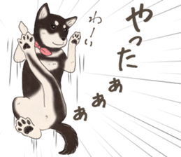 Black Mame Shiba . part2 sticker #11642655
