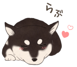 Black Mame Shiba . part2 sticker #11642663