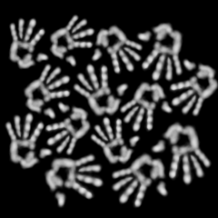 Hand jet black of the darkness