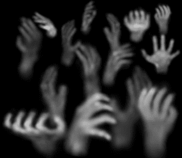 Hand jet black of the darkness sticker #11643129