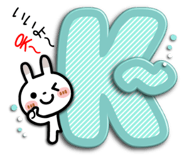 Spotted rabbit [3D letter] Net word sticker #11643162