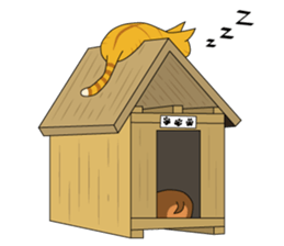 Chocolate and cats apartment sticker #11643244