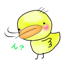 Little pig "Mee" and little chick "Key" sticker #11643640