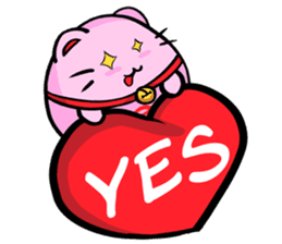 Pinky Maneki Neko - God of Love sticker #11644036