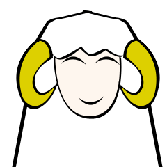 Sheep action sticker