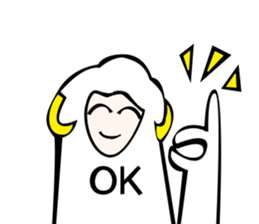 Sheep action sticker sticker #11644279