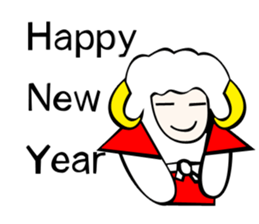 Sheep action sticker sticker #11644282