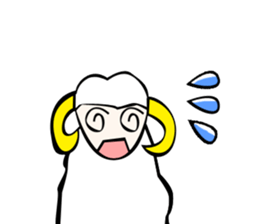 Sheep action sticker sticker #11644287