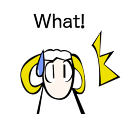 Sheep action sticker sticker #11644297