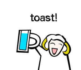 Sheep action sticker sticker #11644307