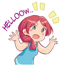 Adorable girl (Eng) sticker #11644632