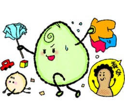 Family of small beans sticker #11645076