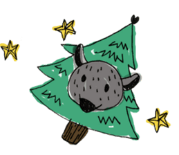 Kind wolf sticker #11645215