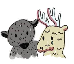 Kind wolf sticker #11645219